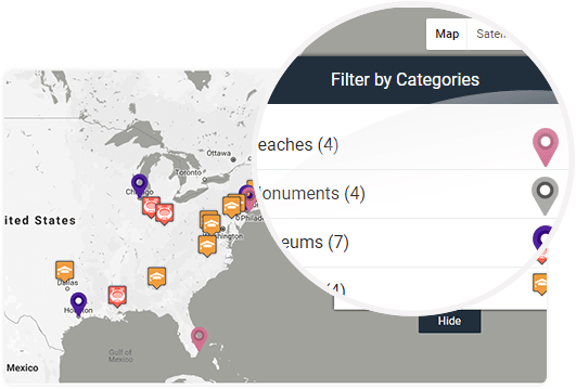 Filter By Category in Google Maps wordpress plugin