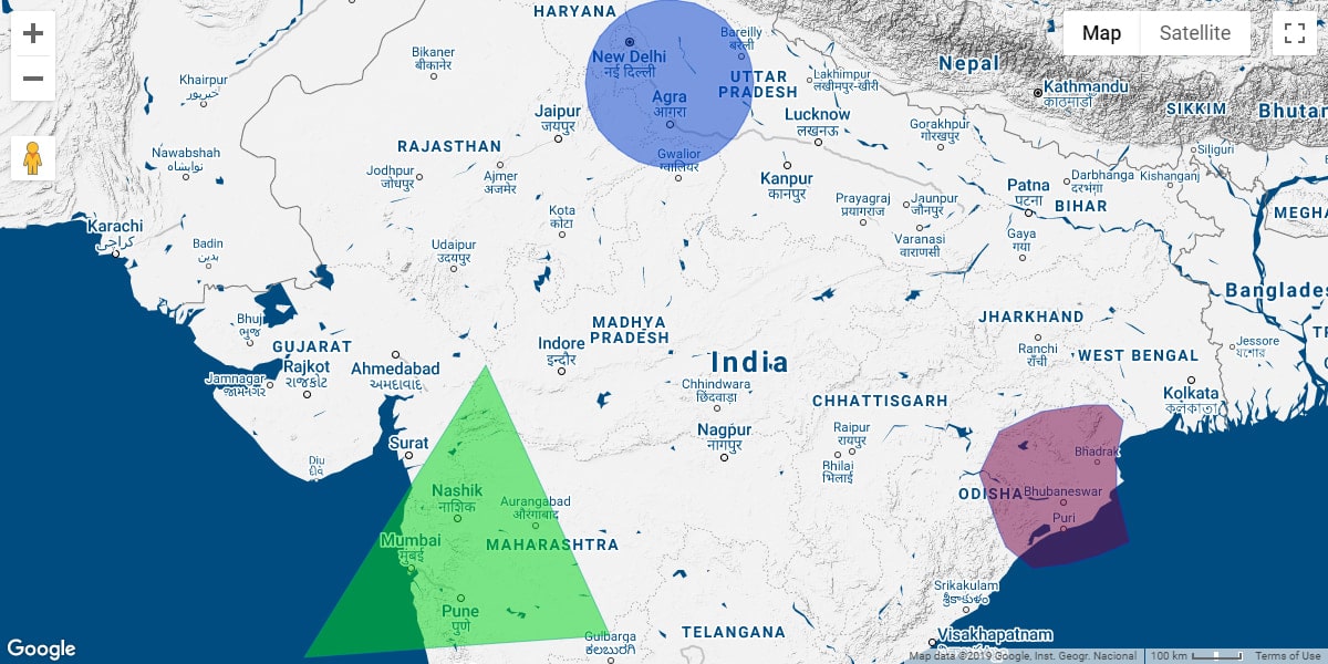 How to draw in google maps