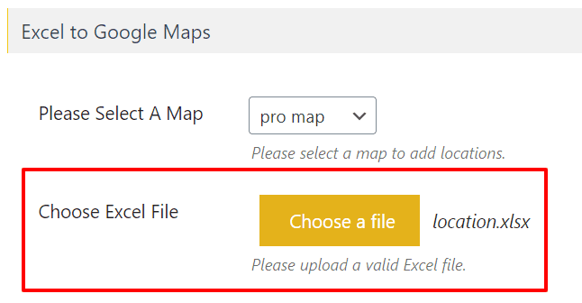 excel data map