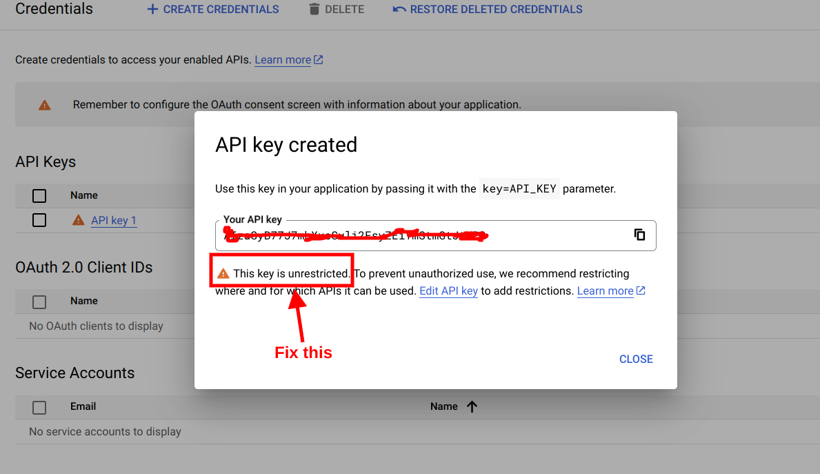 How to Get a Google Maps API Key - Credentials Api Key Unrestricted 
