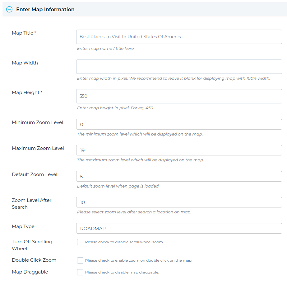 How to create a map Wpmapspro