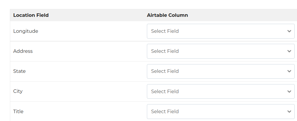 Airtable Table Account Settings