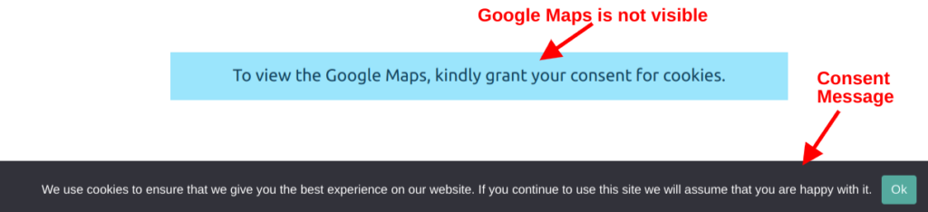 Cookies Notice No Maps
