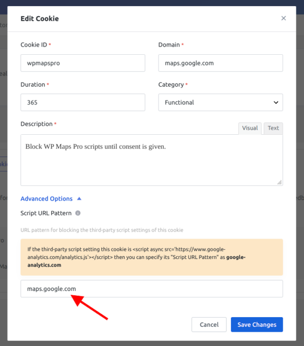 Integrating CookieYes with WP Maps Pro WP Maps Pro