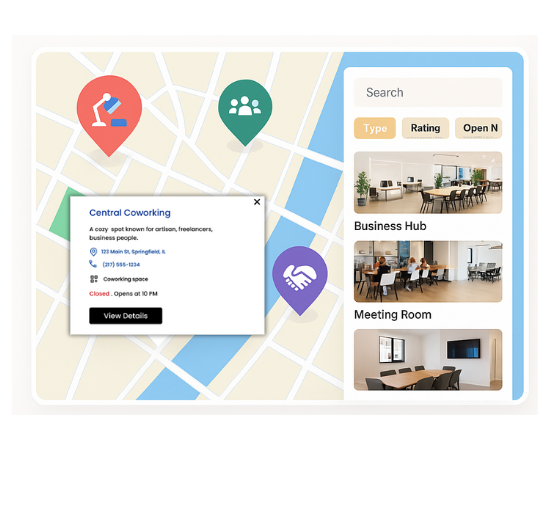 Help Users Find the Perfect Coworking Space Near Them