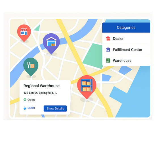 Find Authorized Dealers and Regional Warehouses with Ease