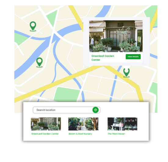 Find Garden Shops & Plant Nurseries Nearby