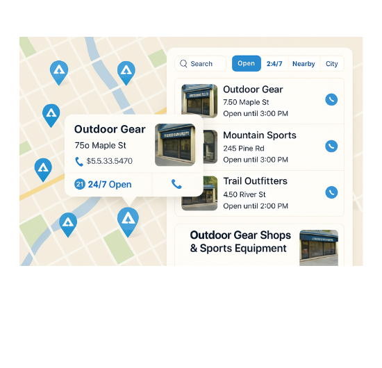 Find Outdoor Gear Shops & Sports Equipment Nearby